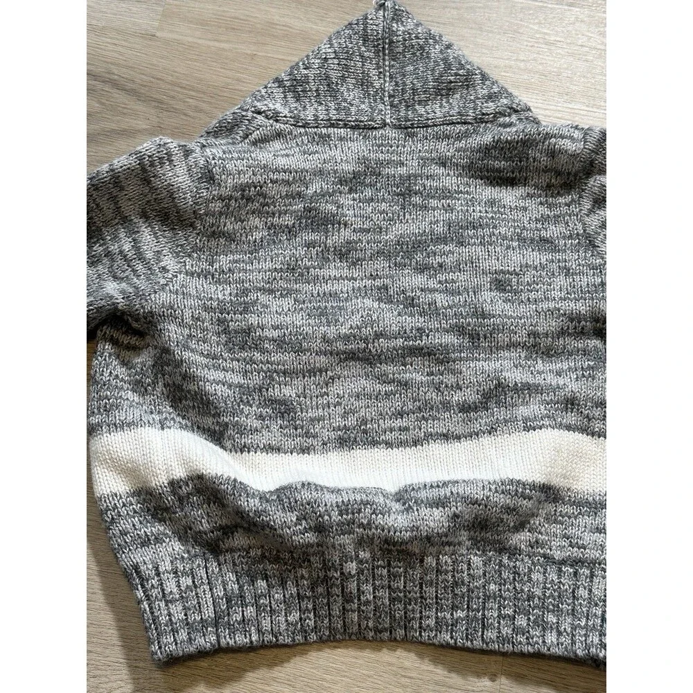 Cat & Jack 18M Toddler Cardigan Sweater Gray Stripe Button Front